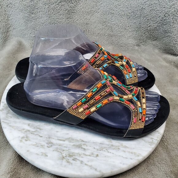 Patrizia By Spring Step Shoes Womens EU 41 US 9.5-10 Twirling Beaded Sandals - Picture 8 of 11